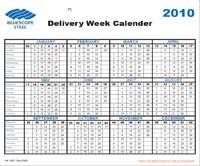 Delivery Week Calender